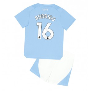 Manchester City Rodri Hernandez #16 Replica Home Stadium Kit for Kids 2023-24 Short Sleeve (+ pants)